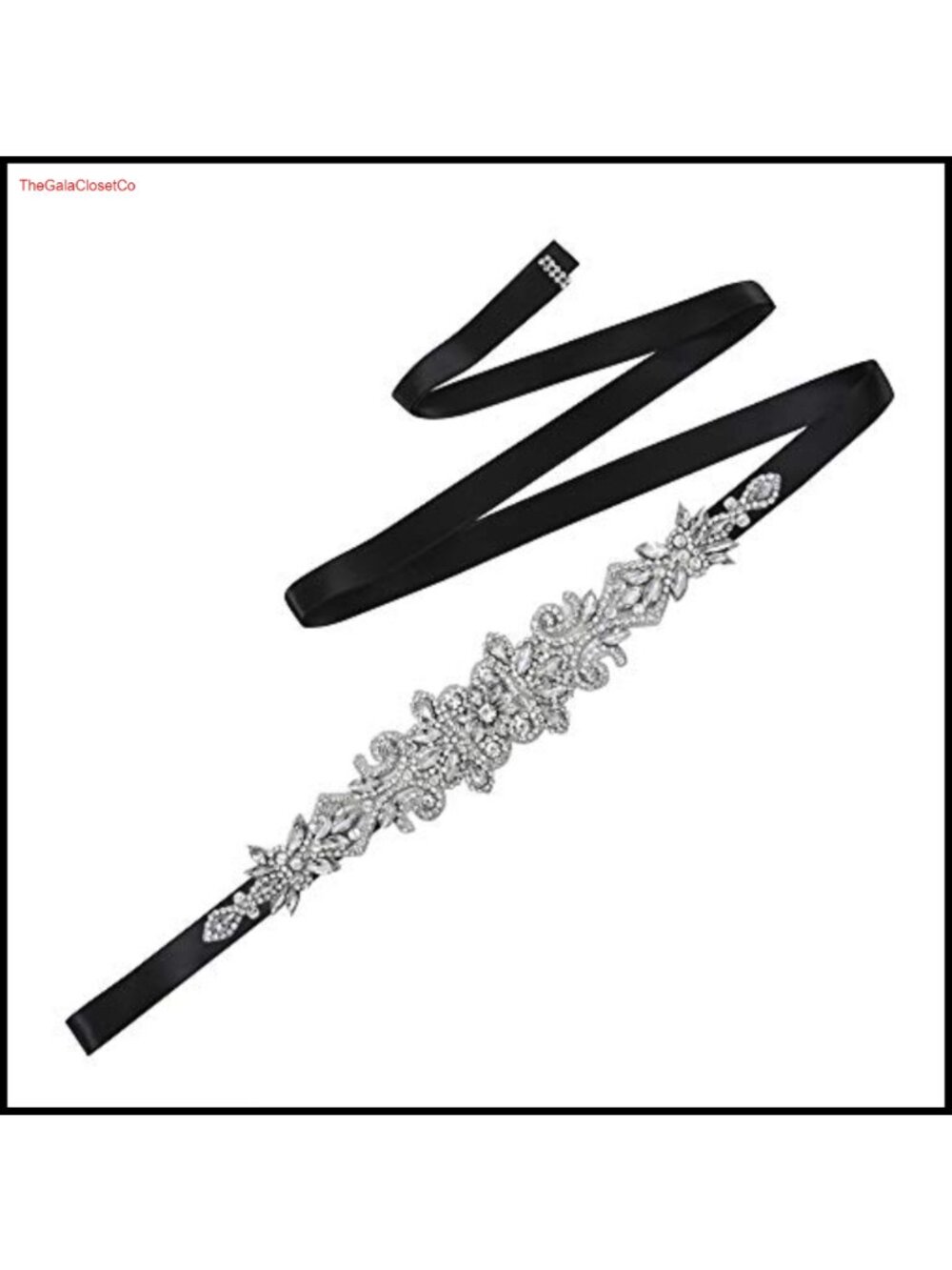 Rhinestone Floral Bridal Sash Belt Wedding Formal Evening Accessories